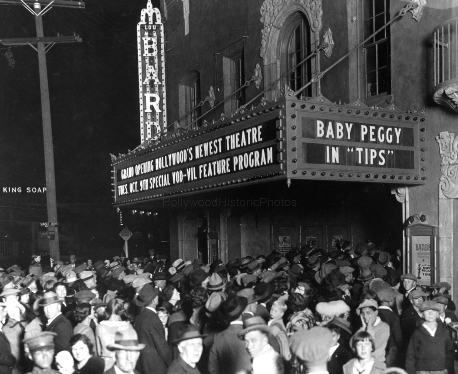 Bards Theatre 1923 Opening night premiere of Tips later became Vista Theatre wm.jpg